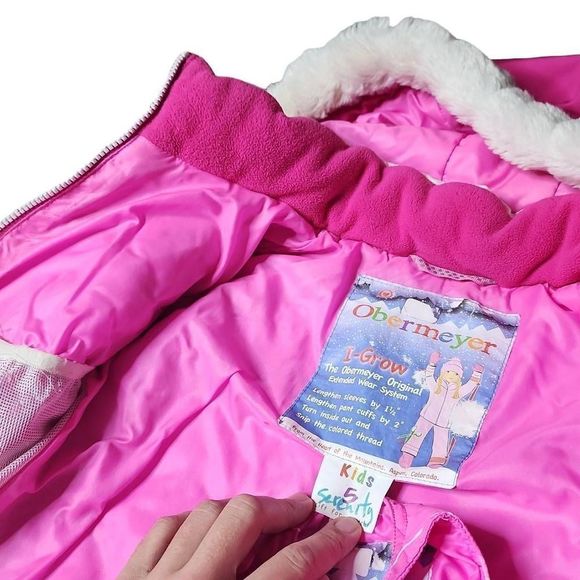 Obermeyer I grow pink jacket and snow bib set size 4/5 - Picture 5 of 7